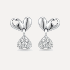 עגילי לב נופל