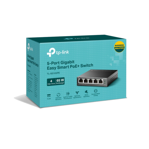 TL-SG105PE 5-Port Gigabit Switch מבית TP-LINK