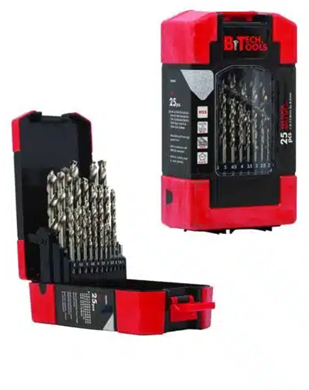 סט מקדחי מתכת HSS M2 PRO (מידות כל 0.5) – 25 יח' מבית B-TECH