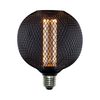 נורה מעוצבת גימור שחור TIFFANY ROUND E27 4W תאורת אווירה חמה