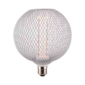 נורה מעוצבת גימור לבן TIFFANY ROUND E27 4W תאורת אווירה חמה Nisko