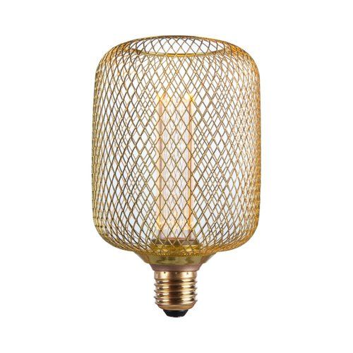 נורה מעוצבת גימור זהב TIFFANY ROLL E27 4W תאורת אווירה חמה Nisko 
