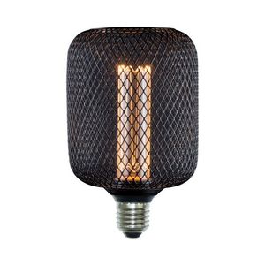 נורה מעוצבת גימור שחור TIFFANY ROLL E27 4W תאורת אווירה חמה Nisko