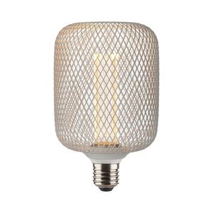 נורה מעוצבת גימור לבן TIFFANY ROLL E27 4W תאורת אווירה חמה Nisko