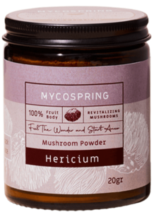 אבקת פטריית רעמת האריה מיקוספרינג 20 גרם - Mycospring Hericium Mushroom Powder