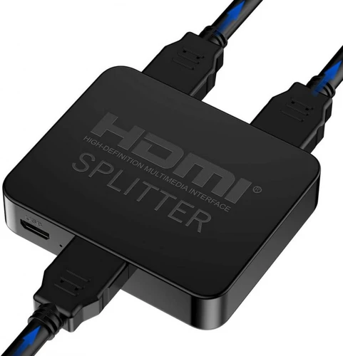 מפצל HDMI ל 2 מסכים 4K מתח USB