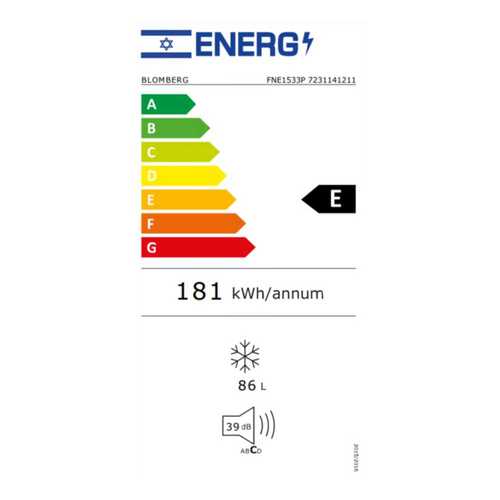 מקפיא 3 תאים 86 ליטר Blomberg FNE-1533P