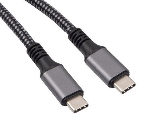 כבל TypeC-TypeC באורך 1M באיכות PROTEC DM263 4K/60Hz
