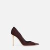 Leather pumps with sculpted heel