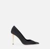 Leather pumps with sculpted heel