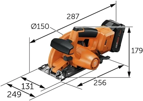 מסור עגול נטען לברזל - גוף F-IRON Cut A57 AS
