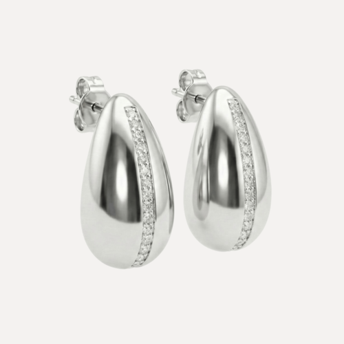 עגילי טיפה משובצים