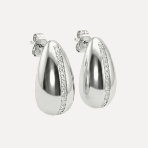 עגילי טיפה משובצים