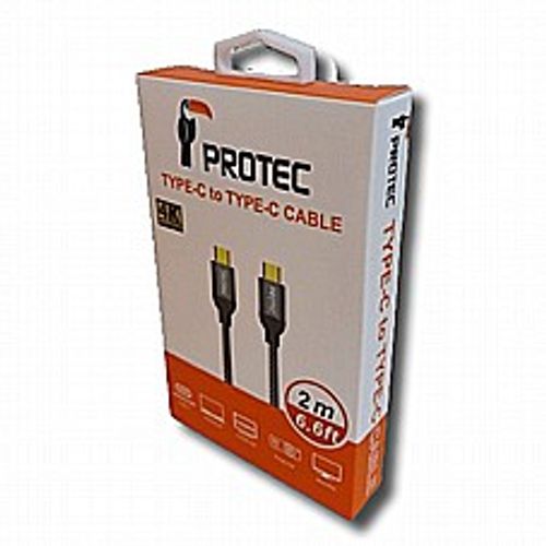כבל TypeC-TypeC באורך 2M באיכות PROTEC DM264 4K/60Hz