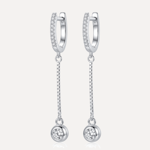 עגילי זירקון תלוי