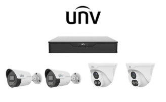 קיט מצלמות אבטחה IP 4MP - מערכת הקלטה 8 ערוצים POE מובנה + 4 מצלמות IP מבית UNV