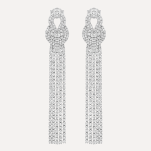 עגילי זירקון נופלים בשילוב לולאה