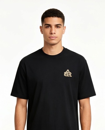 חולצה BALR מידות XS-XXL לגברים בגוון שחור עם סמל
