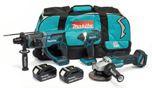 סט כלים נטענים 18V כולל סוללות 5.0Ah מקיטה Makita