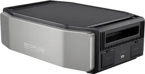 מודול סוללה EcoFlow DELTA ULTRA 6kWh במבט צד עם חיבורי Battery Port ומבנה תעשייתי קומפקטי