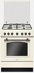 תנור משולב כיריים RUSTIC 7020C – קרם 60 ס"מ  65.5 ליטר.