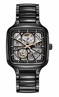 שעון אוטומטי לגבר Rado True Square Automatic Open Heart ‎R27086162
