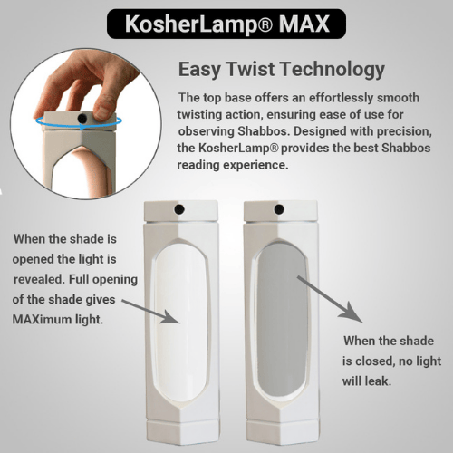 מנורת השבת המקורית צבע לבן KosherLamp Maxברפאלי - refali.co.il