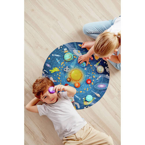 פאזל חלל לילדים עם 8 כוכבי לכת מעץ