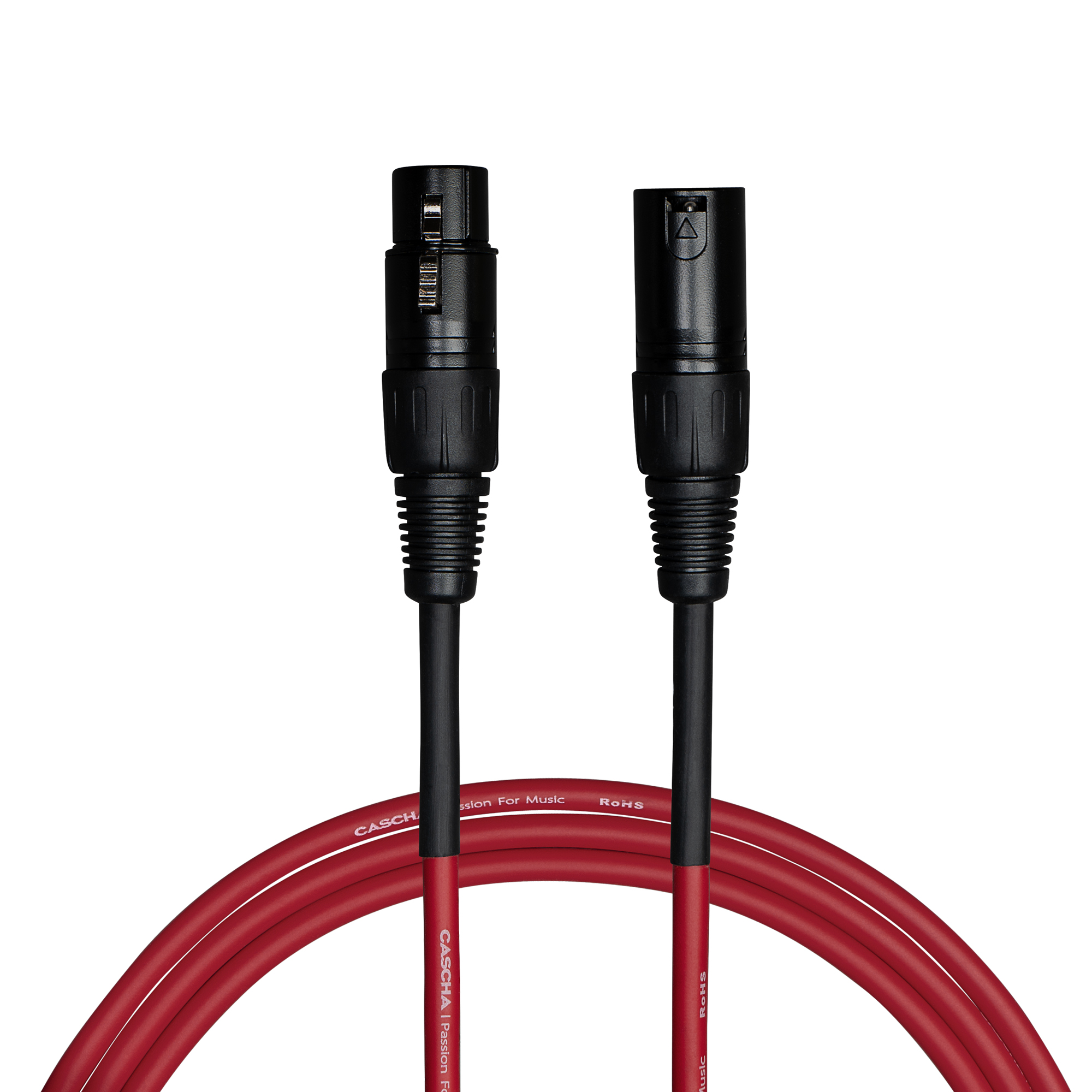 כבל מיק XLR-XLR   אדום 3מ CASCHA CCS-M1RD3