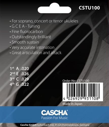 סט מיתרים ליוקללה קרבין CASCHA CSTU100 G-C-E