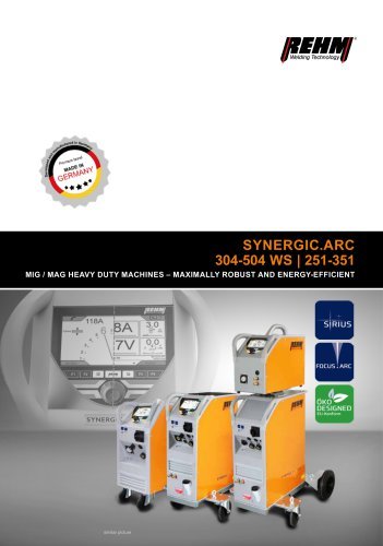 מכונת ריתוך Inverter MIG/MAG מקצועית , REHM Synergic.Arc 250