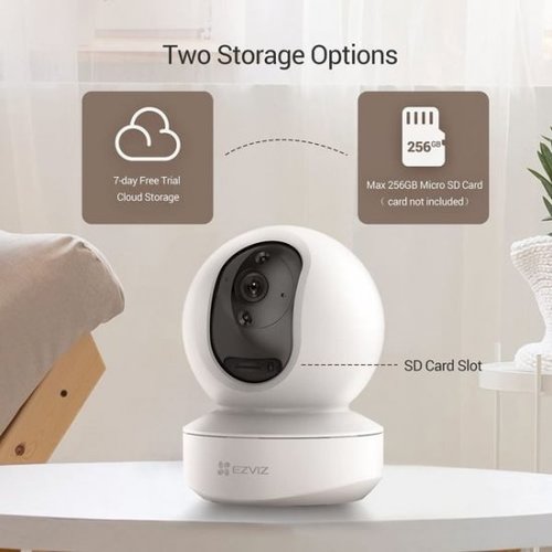 מצלמת אבטחה אלחוטית Ezviz TY1 Pan & Tilt Internet PT 4MP Camera Up to 256GB