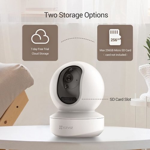 מצלמת אבטחה אלחוטית Ezviz TY1 Pan & Tilt Internet PT 2MP Camera Up to 256GB
