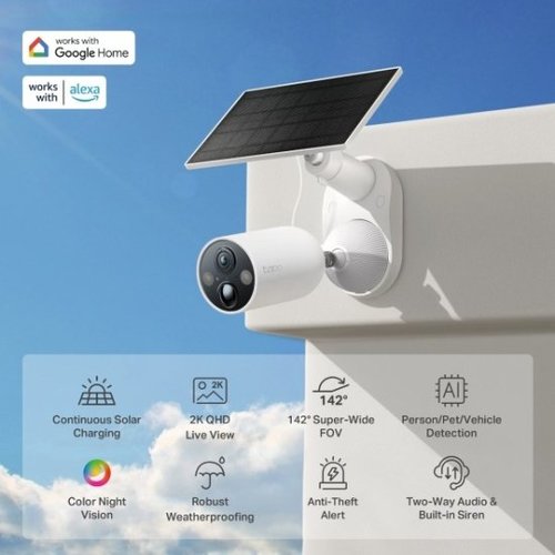 מצלמת אבטחה אלחוטית עם פאנל סולארי TP-Link Tapo C425