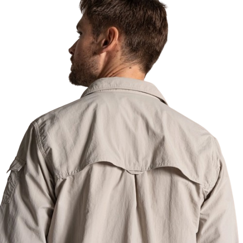 חולצה מכופתרת לגברים NosiLife Adventure Long Sleeved Shirt III בז' - Craghoppers