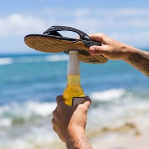 כפכפי גברים ריף שחור Reef Fanning Black Silver