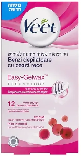 ויט רצועות שעווה מוכנות לשימוש לרגליים ולגוף 12 רצועות שעווה