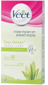 ויט רצועות שעווה מוכנות לשימוש לרגליים ולגוף מעושר באלוורה וניחוח תה ירוק 12 רצועות