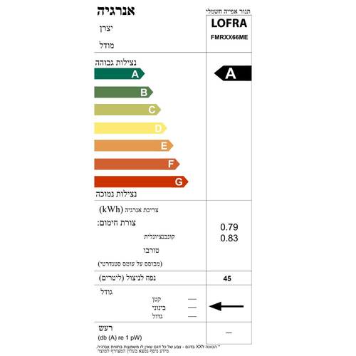 מיקרוגל בנוי מפואר Lofra FMRNM66ME שחור