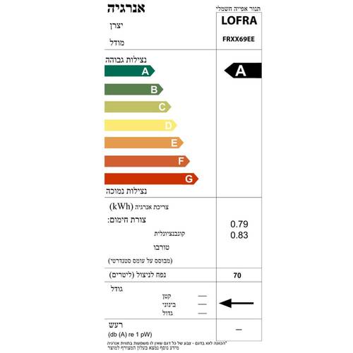 תנור בנוי בעיצוב כפרי Lofra FRNM69EE שחור \ כסוף