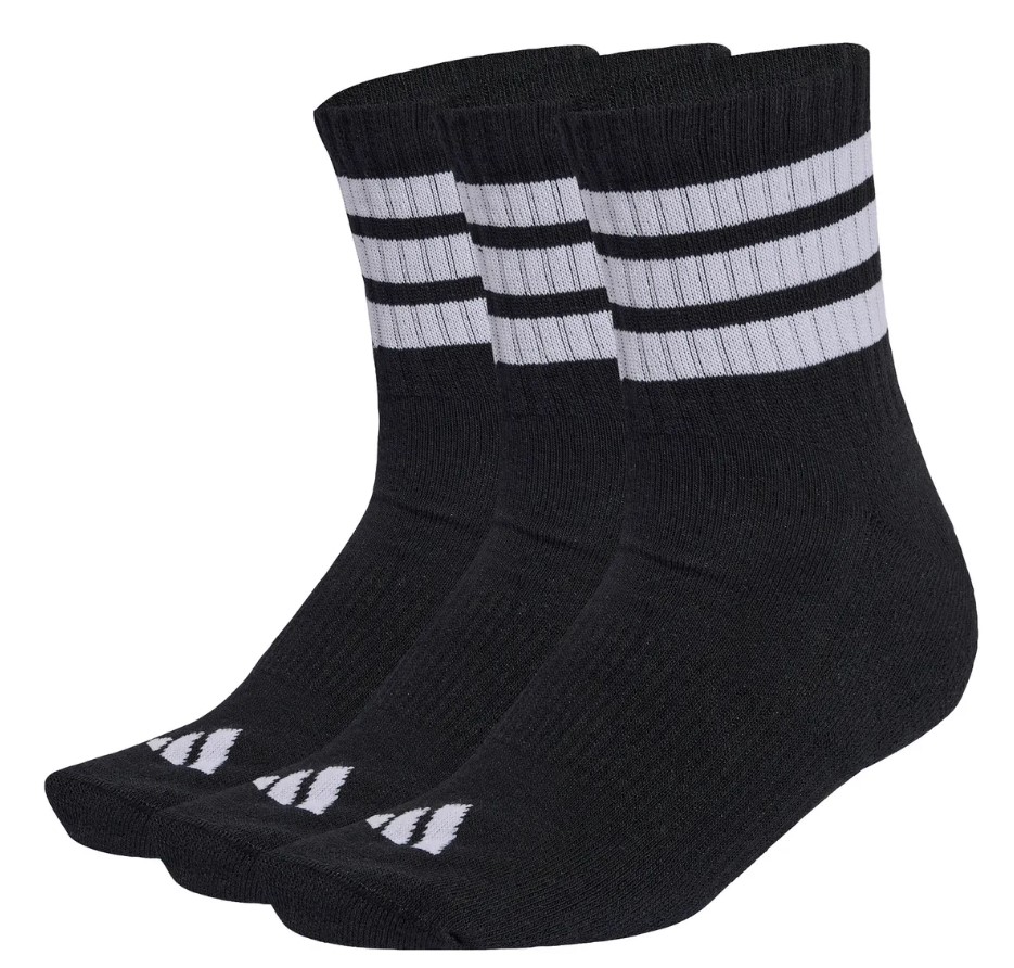 גרבי אדידס adidas Stripes Cushioned Mid Cut | שלישייה
