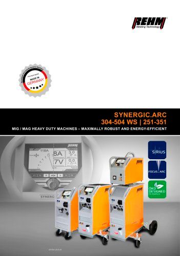 מכונת ריתוך Inverter MIG/MAG מקצועית עם קירור מים , REHM Synergic.Arc 400W