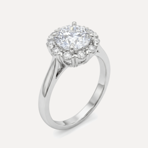 טבעת בשיבוץ אבן עגולה