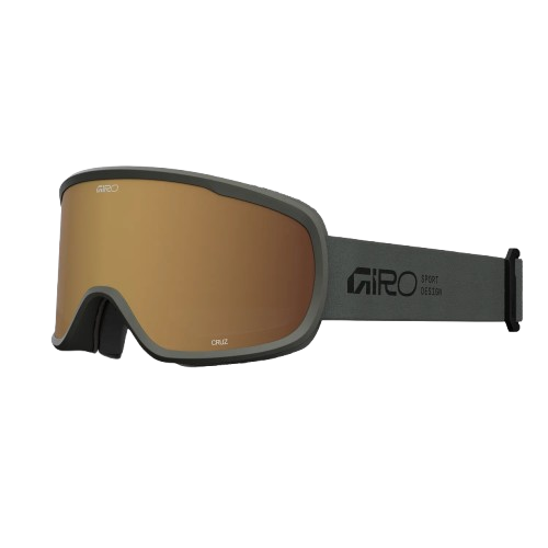 משקפת סקי מותאמת לחובשי משקפיים Giro -  olive green/gold CRUZ STACKED