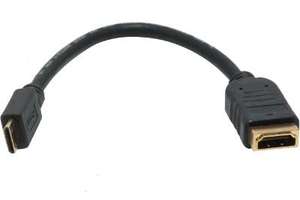 מתאם -  HDMI Full (Female) - HDMI Mini (Male)