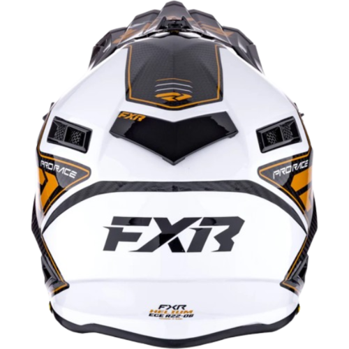 קסדת רכיבה אף אקס אר קרבון/ זהב/ לבן – FXR RACING HELIUM CARBON 2026