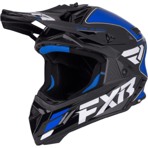 קסדת רכיבה אף אקס אר כחול/ שחור – FXR RACING HELIUM RACE 2026