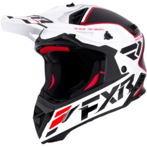 קסדת רכיבה אף אקס אר אדום/ לבן/ שחור – FXR RACING HELIUM RACE 2026