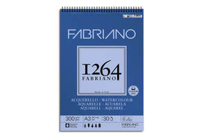 בלוק נייר לצבעי מים 25% כותנה A4 FABRIANO