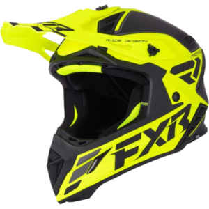 קסדת רכיבה אף אקס אר שחור/ צהוב – FXR RACING HELIUM RACE 2026